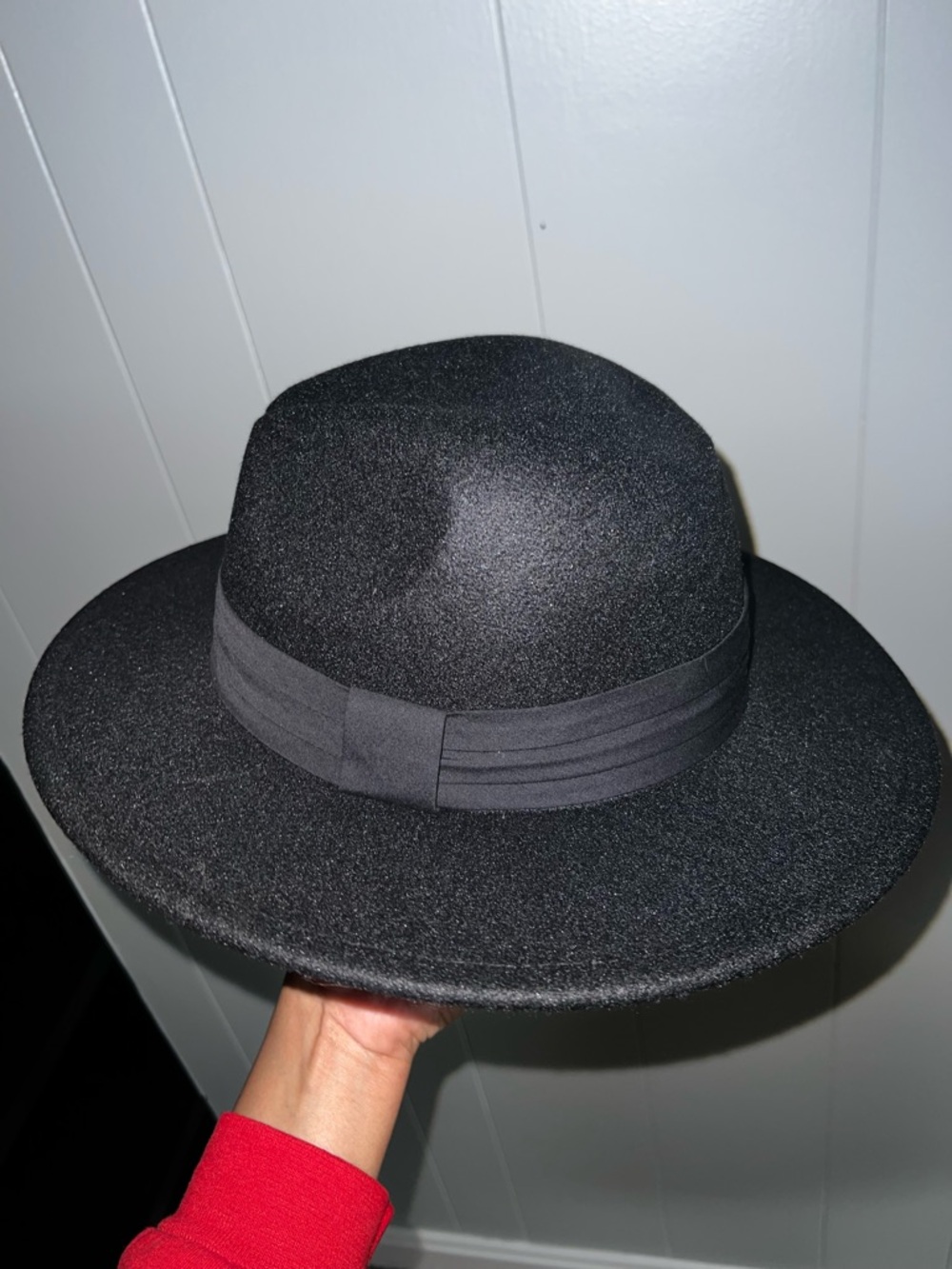NWT Classic Black Wool Fedora Hat